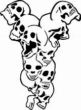 Stencils Skull Stencil Skulls Airbrush Tattoo Designs Drawing sketch template