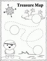 Coloring Map Treasure Pirate Printable Pages Kids Craft Pete Cat Clipart Maps Preschool Worksheet Blank Activities Crafts Popular Library Choose sketch template