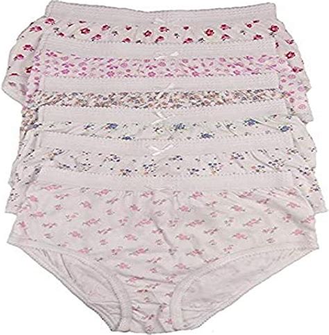 cottonique ladies 6 pairs of full cotton briefs in choice of colours 36