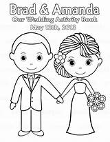 Printable Coloring Wedding Book Personalized sketch template