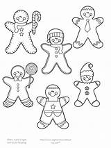 Gingerbread Lebkuchenmann Cutout Felt Drawing Malvorlage Zeichnen Sequins Bastelvorlagen Pfefferkuchen Sightandsoundreading Noel sketch template