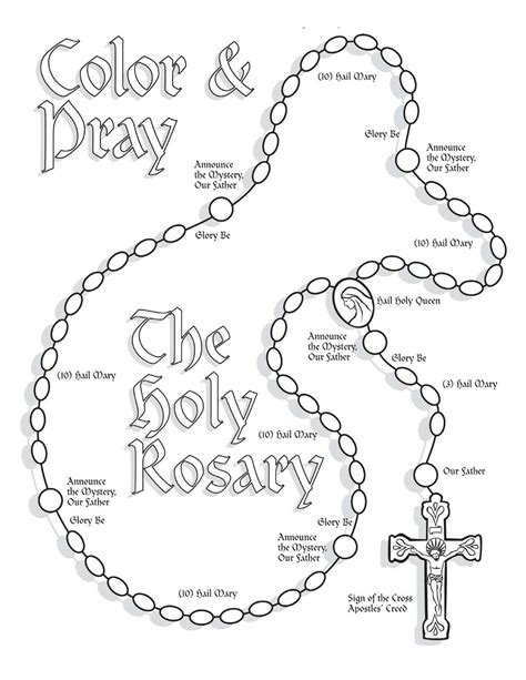 coloring rosary coloring page catholic religious education catholic