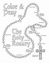 Rosary Catholic Pray Ccd Getcolorings Fatima Coloringbookfun sketch template