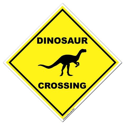 dinosaur warning signs printable