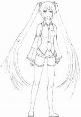 Miku Hatsune Getcolorings sketch template