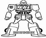 Coloring Pages Transformers Iron Hide A4 sketch template