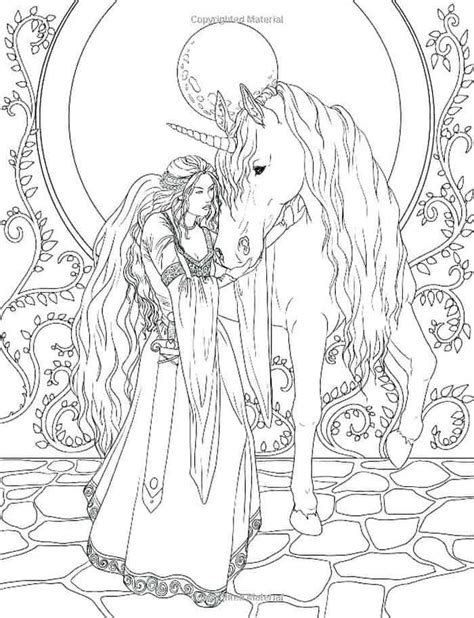 fairy  unicorn coloring pages  adults unicorn coloring pages