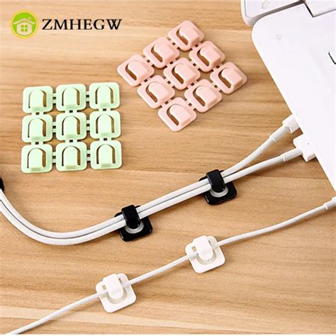 pcs  adhesive cable clips organizer drop wire holder cord management wire receiving multi