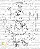 Dickory Dock Hickory Coloring Printable Line sketch template