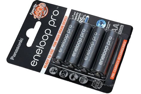 Panasonic Eneloop Pro 4 X Ni Mh Aa Batterie 2500 Mah Fare Acquisti