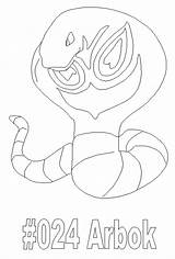 Pokemon Arbok Coloring Pages Ekan Character Ekans Drawings sketch template