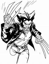 Logan Colorir Wolverine sketch template