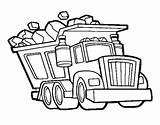 Truck Coloring Dump Pages Printable Garbage Tow Drawing Trucks Ford Kids Fire Rocks Peterbilt Colouring Wit Loaded Sheet Tons Zoey sketch template