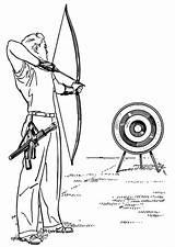 Coloring Bow Arrow Pages Printable Drawing Archery sketch template