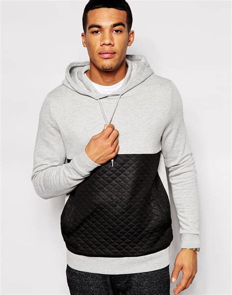 asos asos hoodie  quilted pannel  asos fashion hoodies clothes