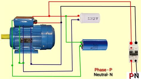 single phase motor runing capacitor start capacitor centrifugal switch connection