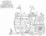 Coloring Uncle Grandpa Pages Sheet Kids Granpa Playing Learning sketch template