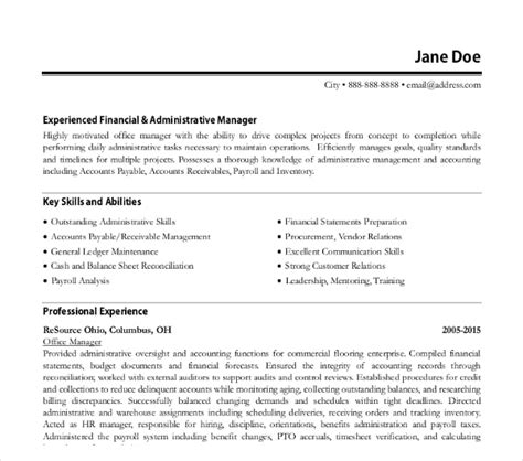 office manager resume templates