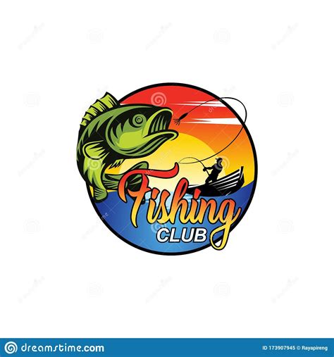 illustration  fishing logo design template fishing logo bass fish