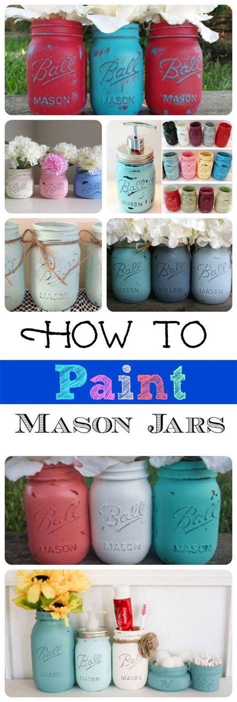 These Are Adorable Mason Jar Project Ideas Painting Glass Is Easy