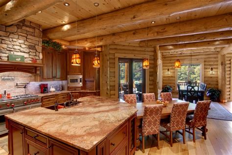 kitchens dining timberhaven log timber homes