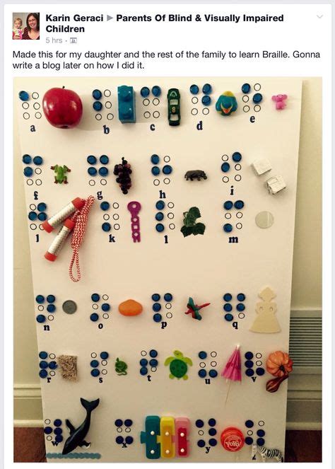 A Great Tactual Board For Braille Braille Activities Visually