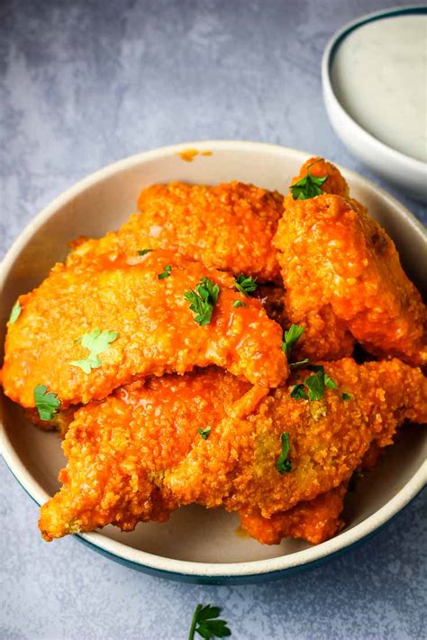 crispy baked buffalo chicken tenders coco and ash