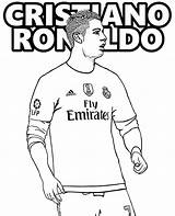 Ronaldo Coloring Cristiano Pages Portugal Madrid Real Sheets Printable Print Cr7 Color Football Soccer Sheet Player Portrait sketch template