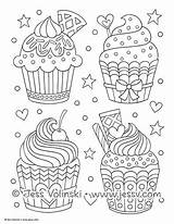 Sweets Treats Coloring Pages Cute Jess Volinski Kawaii Choose Board Examples Interior Cakes sketch template