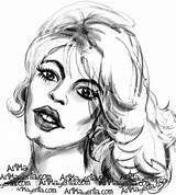 Brigitte Bardot Caricatures sketch template
