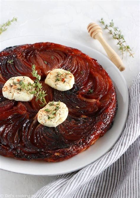 tarte tatin au chèvre et oignons rouges del s cooking twist