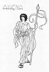 Athena Goddesses Hera sketch template