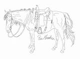 Tack Saddle Lineart sketch template