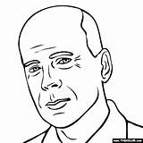 Coloring Bruce Willis Pages Actor Famous sketch template