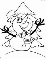 Snowman Coloring Pages Cute Kids Print Printable Happy Preschool sketch template