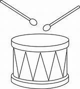 Drum Clipart Clip Drums Outline Drawing Snare Coloring Marching Pages Cliparts Easy Musical Percussion Instrument Template Colorable Sweetclipart Instruments Line sketch template