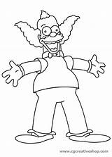 Krusty Clown Drawing Paintingvalley Disegno Simpson sketch template