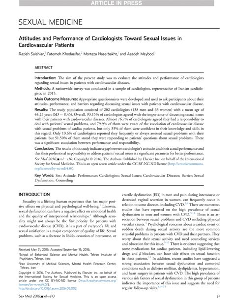 Pdf Attitudes And Performance Of Cardiologists Toward