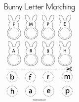 Coloring Letter Bunny Matching Pages Noodle Twisty Twistynoodle sketch template
