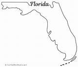 Florida Outline State Map Printable Shape sketch template