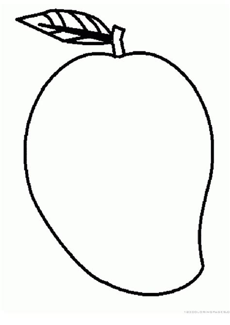 coloring pages mango  leaf coloring page