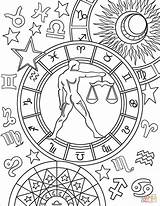 Zodiac Coloring Libra Sign Pages Signs Printable Witch Aries Adult Colouring Signo Print Star Supercoloring Choose Board Stained Glass Color sketch template
