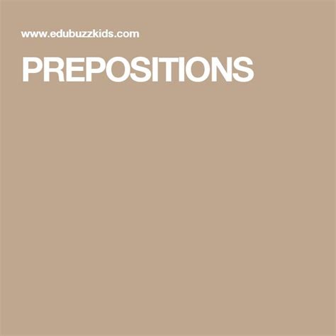 prepositions prepositions english vocab preposition worksheets