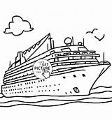Ship Cruise Coloring Pages Titanic Disney Drawing Kids Printable Sinking Transportation Ships Columbus Print Printables Sheets Wuppsy Color Boat Drawings sketch template