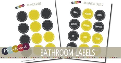 printable bathroom labels family home lifestyle blog life