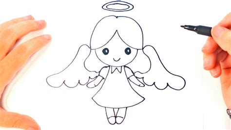 como dibujar  angel  ninos dibujo de angel paso  paso youtube