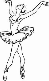 Ballerina Danseuse Colorier sketch template