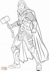 Thor Coloriages sketch template