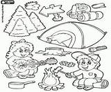Camping Coloring Wilderness Holiday Pages sketch template