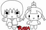 Pucca Coloring Abyo Ching Pages Characters Angels Super Cute Little Disney sketch template